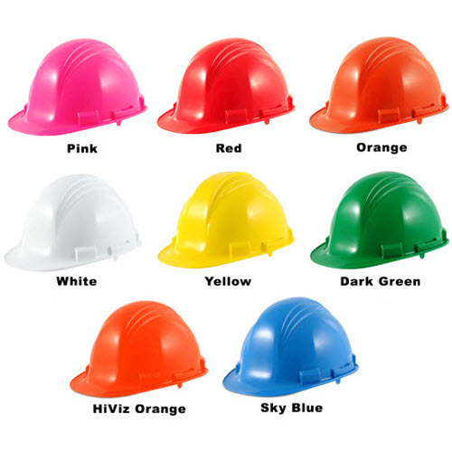 NORTH A79R-46 Peak Hi-Viz Orange HDPE 4-Point Ratcheting Nylon Suspension Cap Style Hardhat